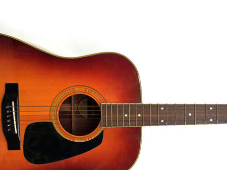 Guitar isolated on white background.