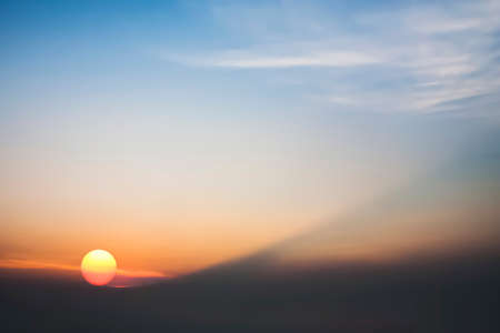 Beautiful and Peaceful of clear and freshness sunset sky and clouds.