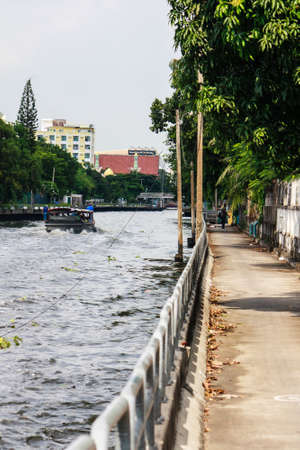 Boat in canalの写真素材