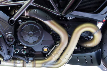 Motorcycle Engine Close-up detail