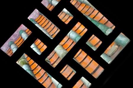 Silhouette chinese windowsの写真素材