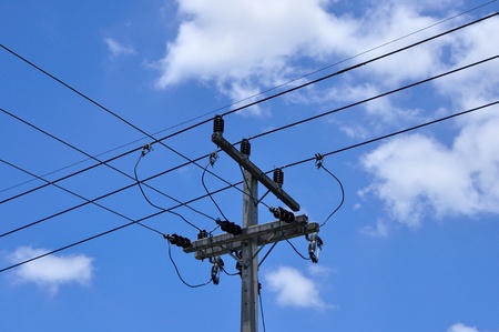 electric pole and wires 