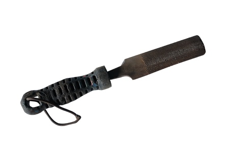 Old used rasp isolated on white backgroundの写真素材