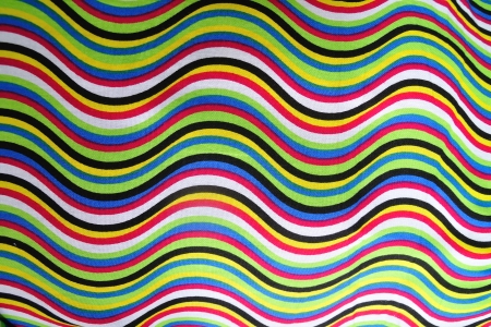Colorful cloth with curves pattern の写真素材