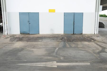Storage and garbage rooms outside building
