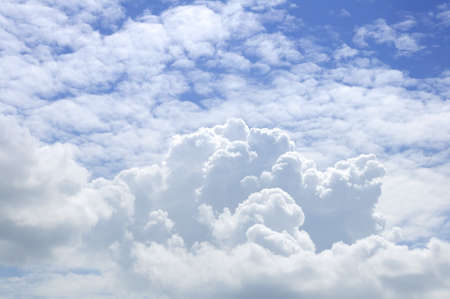 Big white cloud on sky, sun shine day 