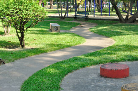 Walk way in garden, relaxing and freshy