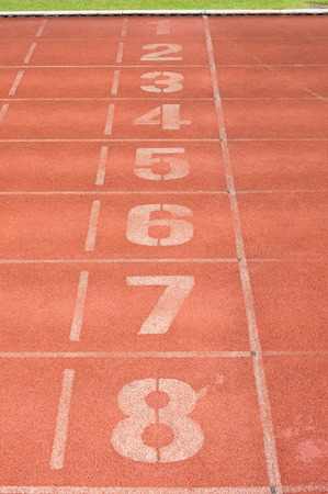 8 numbers for runners in racecourseの写真素材