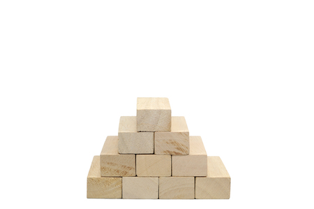 Business growth conception, wooden blockの写真素材
