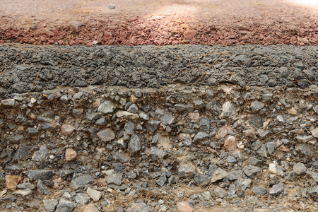 Lane Blacktop, Street layers break, transportation.の写真素材