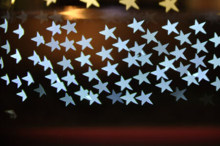 Nice star bokeh from Celebration and canival lighting.の写真素材