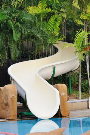 Curve slider for  swimming pool