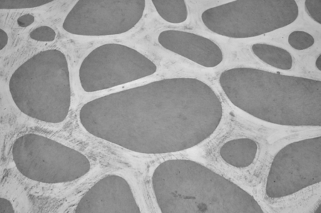 Cycle Texture on gray concrete floorの写真素材