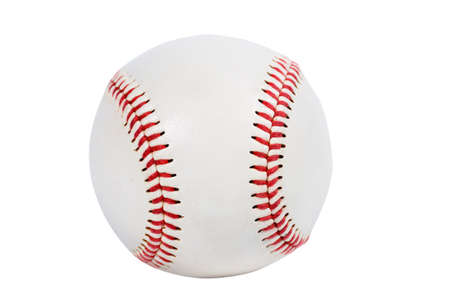 Single baseball with red knit.