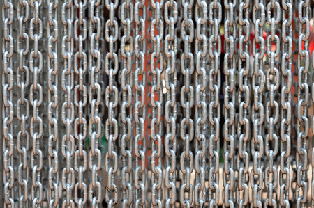 Chains curtain for safty, pattern and background.