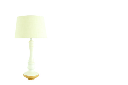 Vintage white lamp isolatedの写真素材