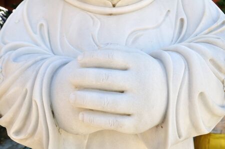 Chinese religion statue prayer actionの写真素材