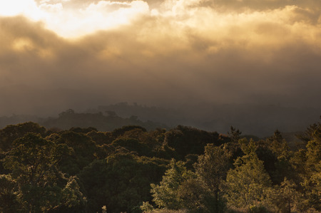 Landscape mountain and cloud with sun light morning time.