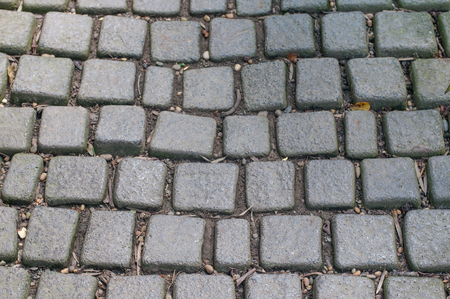 Square block on foot path, pattern and texture background.の写真素材