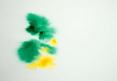 Free form of water color on white paper