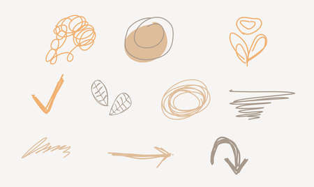 Abstract aesthetic scribbles shape vectorのイラスト素材