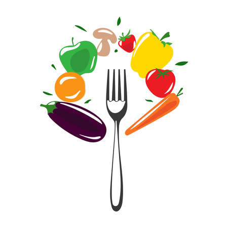 vegetarian food design vector illustrationのイラスト素材