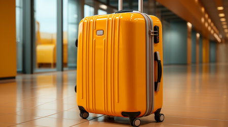 Suitcase at the airport ai generativeの素材