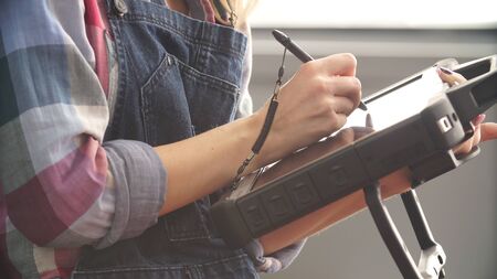 Specialist car mechanic will help you diagnose your car and solve all problems.の写真素材