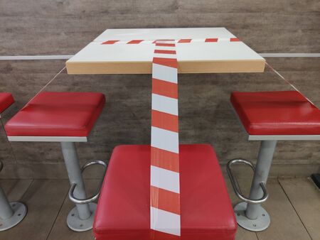 all cafes, restaurants and food courts are closed for quarantine during the coronavirus epidemic.