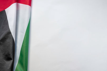 December 2 - Independence Day of the United Arab Emirates. UAE flag on a white background with space...