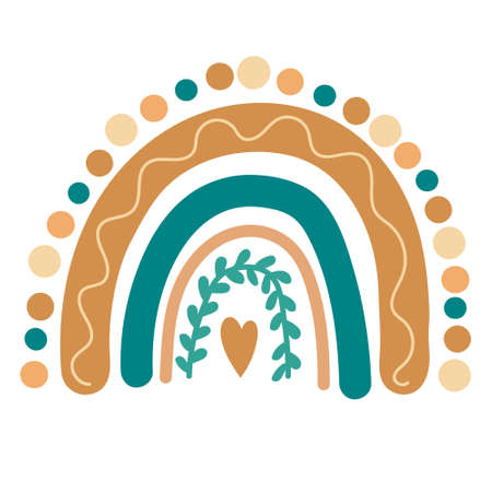 A Boho rainbow of pastel colorsのイラスト素材