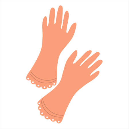 Garden or household gloves for household and garden workのイラスト素材