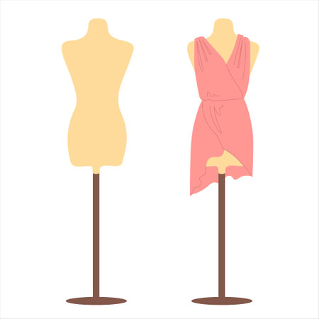 Two Portno dummies are typical female figuresのイラスト素材