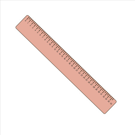 Realistic School wooden measuring ruler 20 centimeter.のイラスト素材
