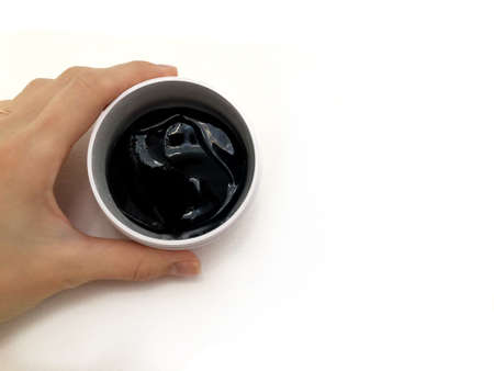 It is Black bamboo patches under the eyes.の写真素材