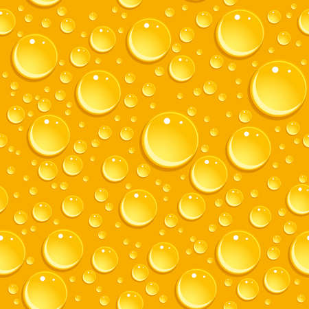 Seamless beer foam background with drops. vector illustrationのイラスト素材