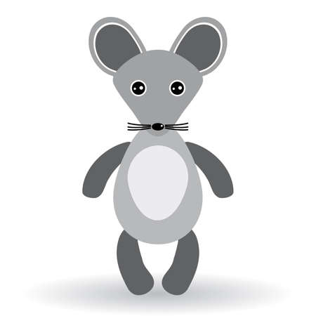 Funny mouse on a white background. vector illustrationのイラスト素材