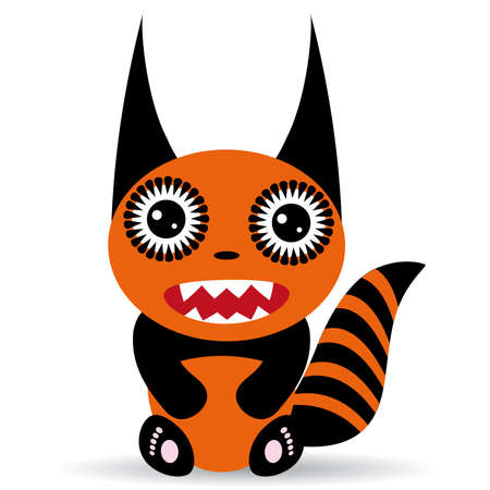 Cute cartoon Monster on a white background. vectorのイラスト素材