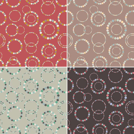 Seamless pattern set. Stylish texture with rings.のイラスト素材