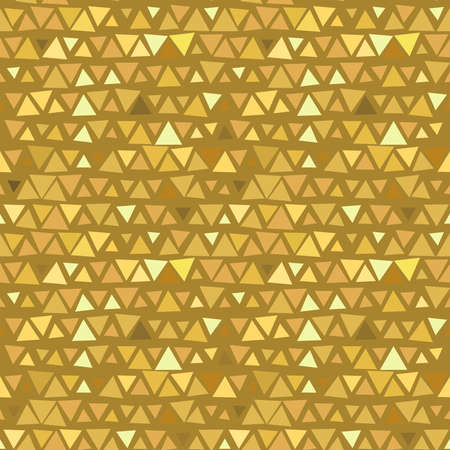 Golden Triangle seamless pattern, yellow beige background. Vector illustrationのイラスト素材