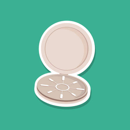 compass on blue background. Modern style flat. Vector illustrationのイラスト素材