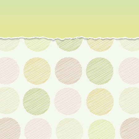 Vintage card design Polka dot background,  scribble dot on green background Vectorのイラスト素材