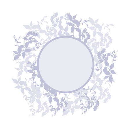 Spring background, wreath with leaves. Round banner for text.  Vector illustrationのイラスト素材