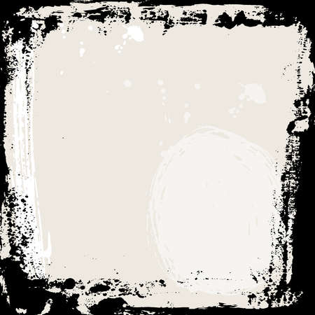 Abstract grunge frame. Black and beige Background template. Vector illustrationのイラスト素材
