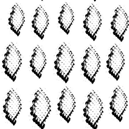 Snake skin texture. Seamless pattern black on white background. Vector illustrationのイラスト素材