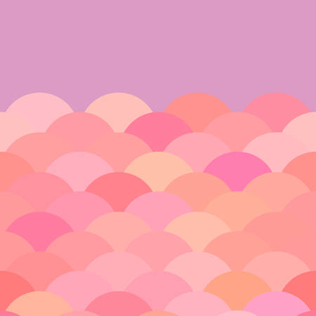 scales, wave card banner design for text abstract simple Nature background with japanese purple lilac pink circle pattern. Vector illustrationのイラスト素材