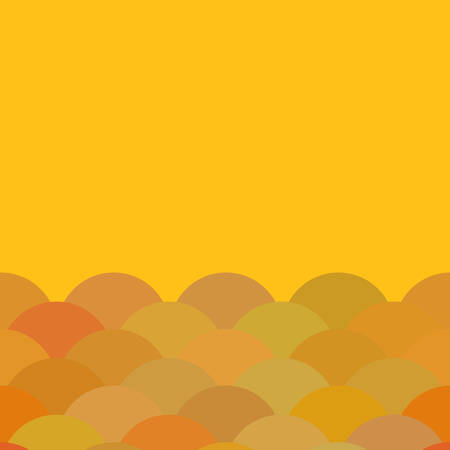 scales, wave card banner design for text abstract simple Nature background with japanese yellow brown beige autumn circle pattern. Vector illustrationのイラスト素材