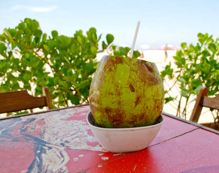 coconut on beach in Rio de Janeiro