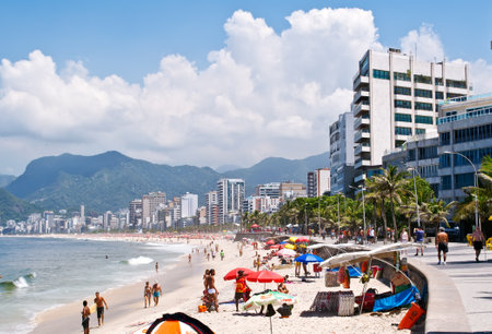 Ipanema beach in Rio de Janeiroのeditorial素材