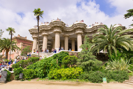 Park Guell in Barcelona Spain のeditorial素材